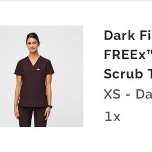 Dark Fig Scrub Top AND high waisted joggers